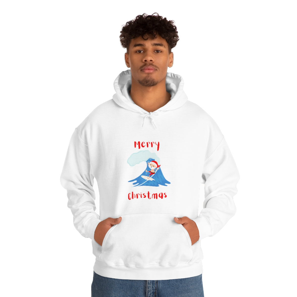 Surfing Santa Unisex Heavy Blend™ Hooded Sweatshirt