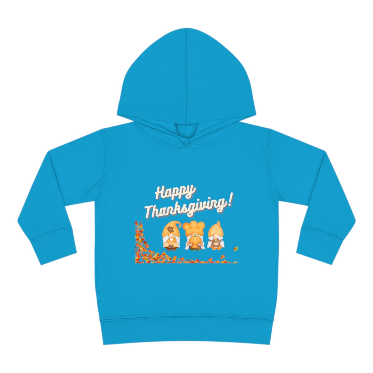 Happy Thanksgiving Gnome Toddler Pullover Fleece Hoodie