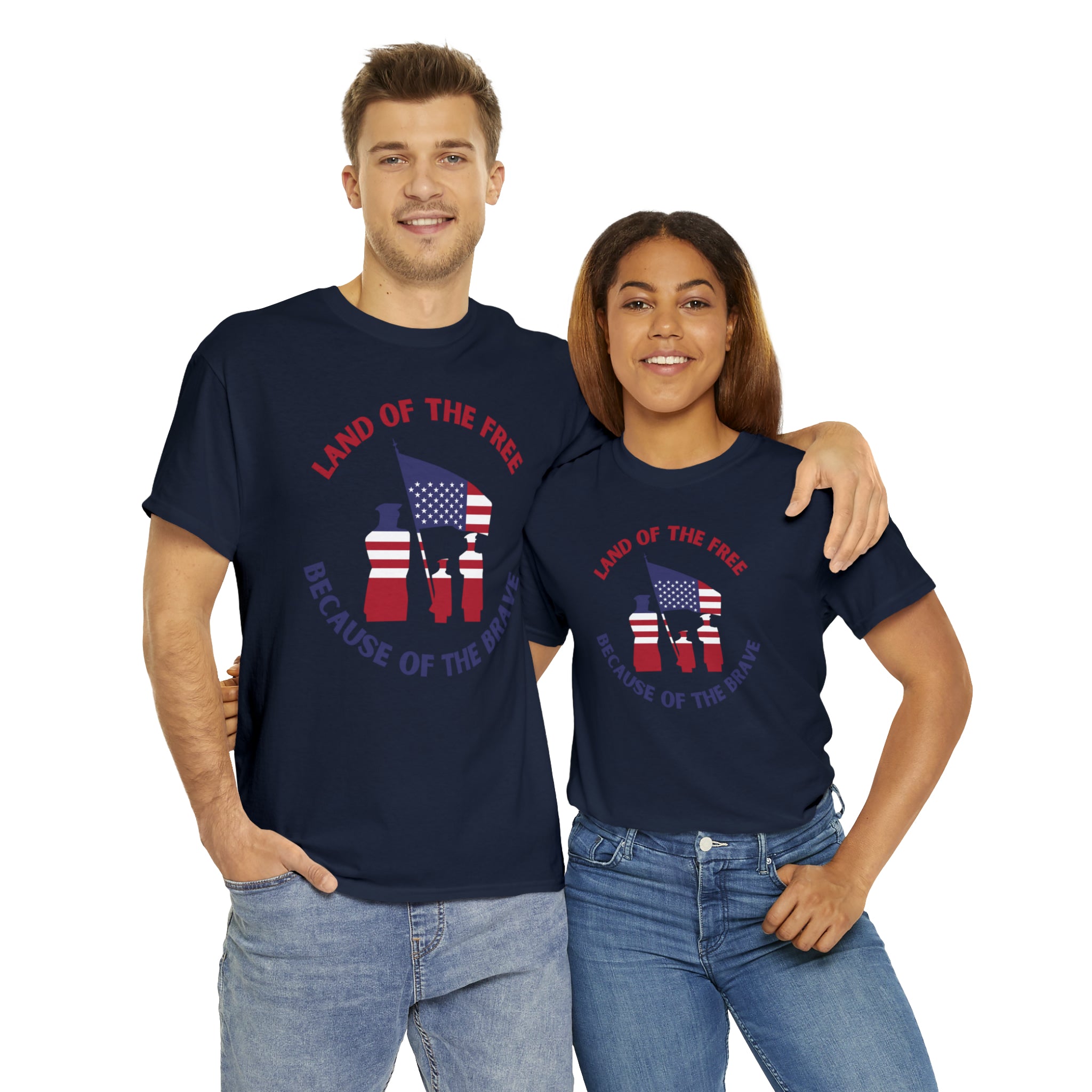 Memorial Day Land of The Free Unisex Heavy Cotton Tee