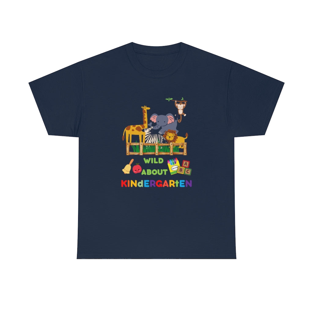 Wild About Kindergarten Unisex Heavy Cotton Tee