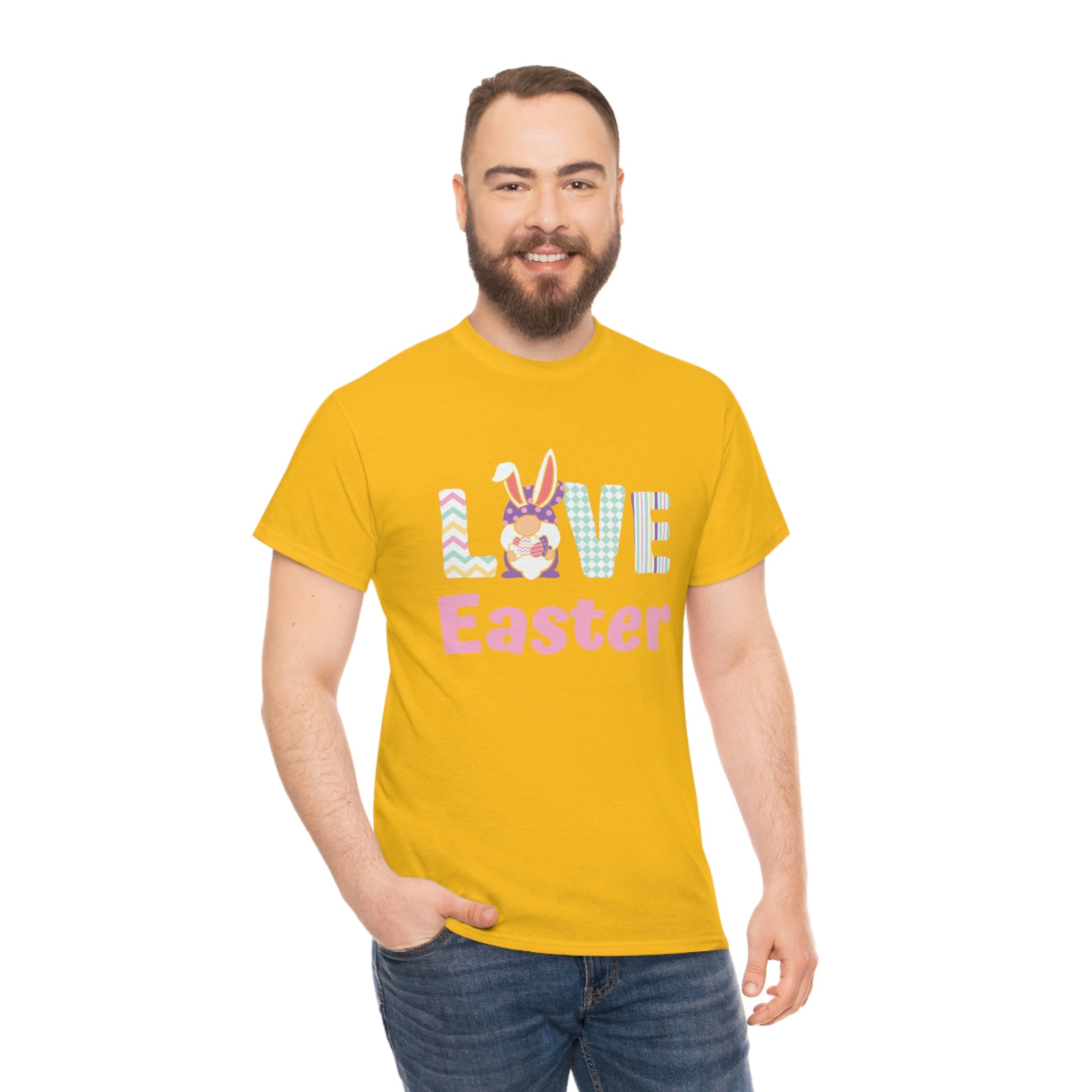 Gnome Love Easter Unisex Heavy Cotton Tee