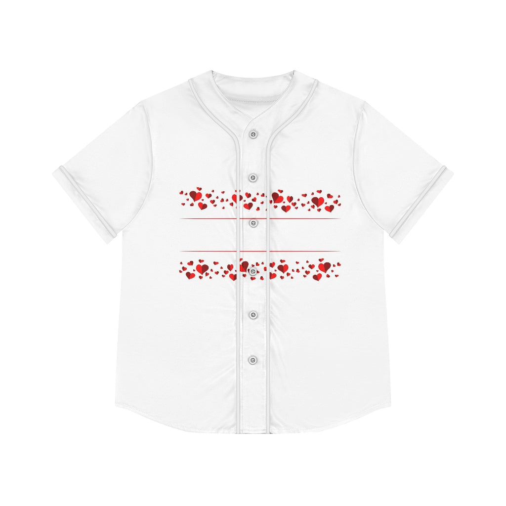 Little Hearts Women's Baseball Jersey (AOP)