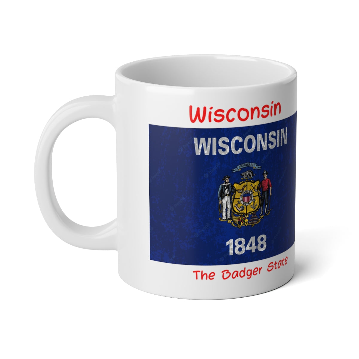 Wisconsin State Flag Jumbo Mug, 20oz