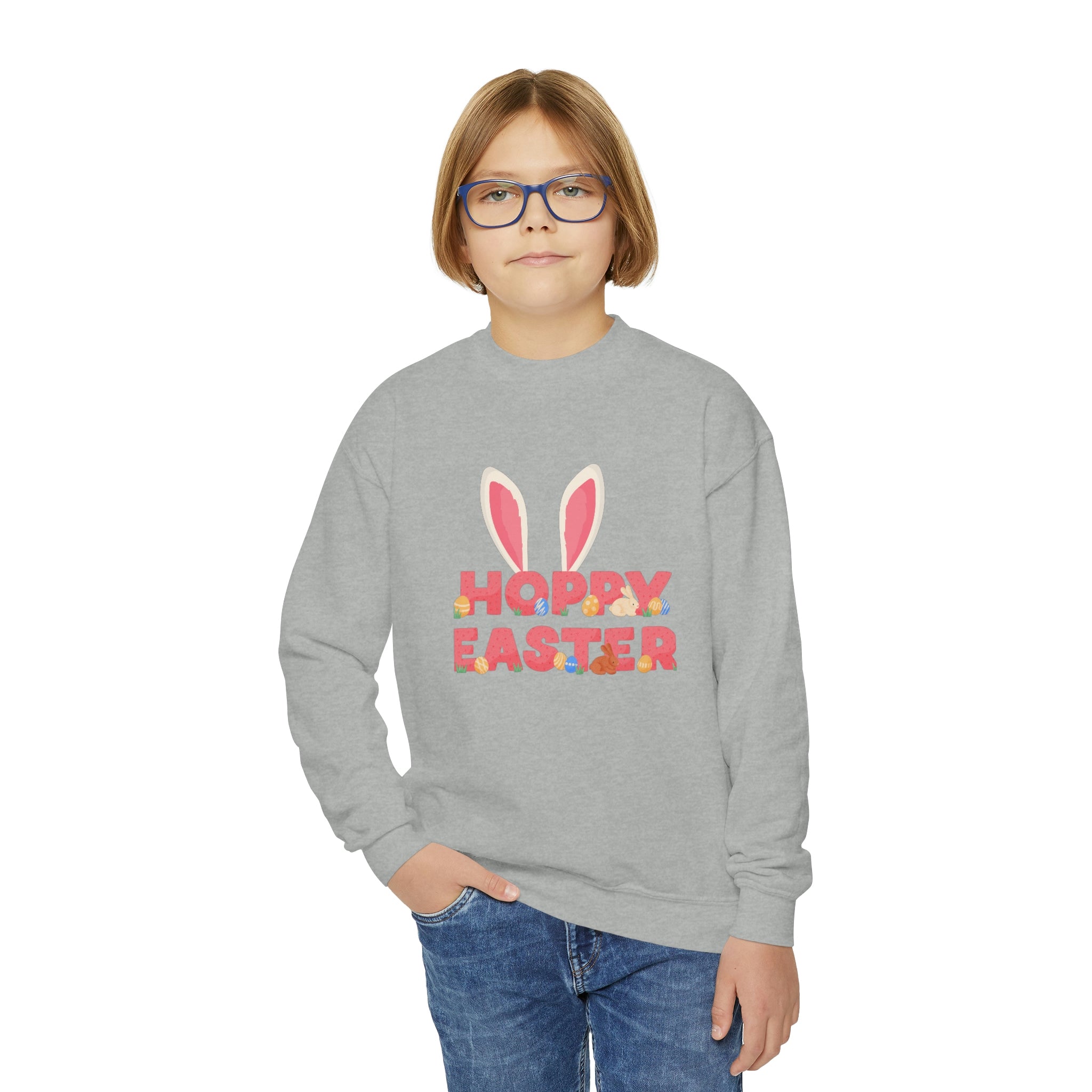 The Hoppy Easter Youth Crewneck Sweatshirt