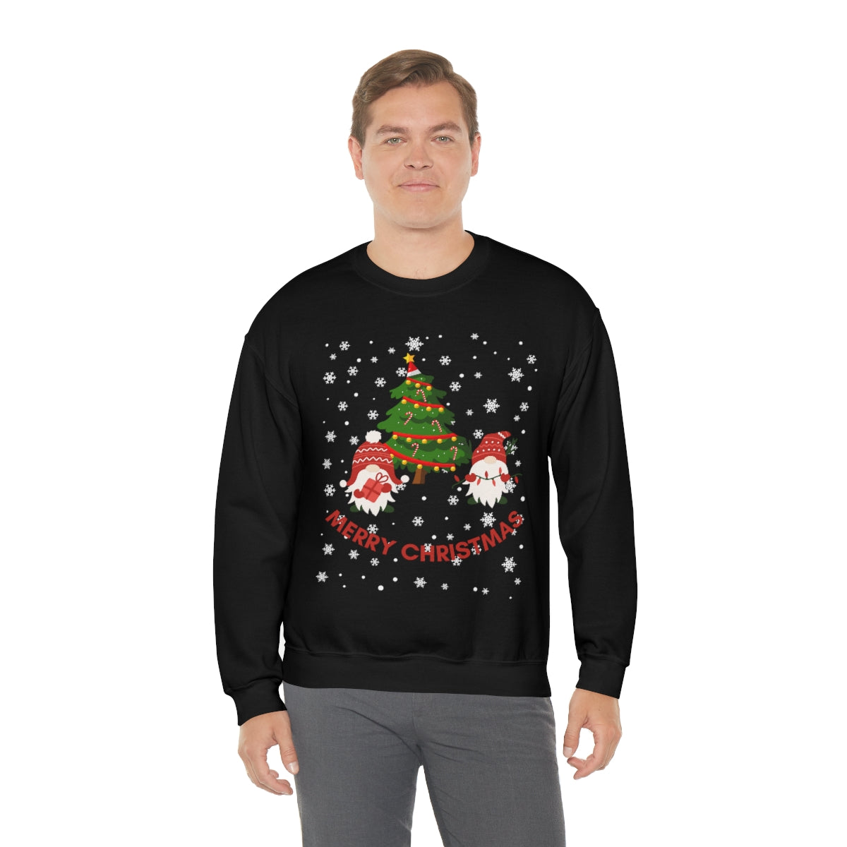 Merry & Bright Holidays Christmas Unisex Heavy Blend™ Crewneck Sweatshirt