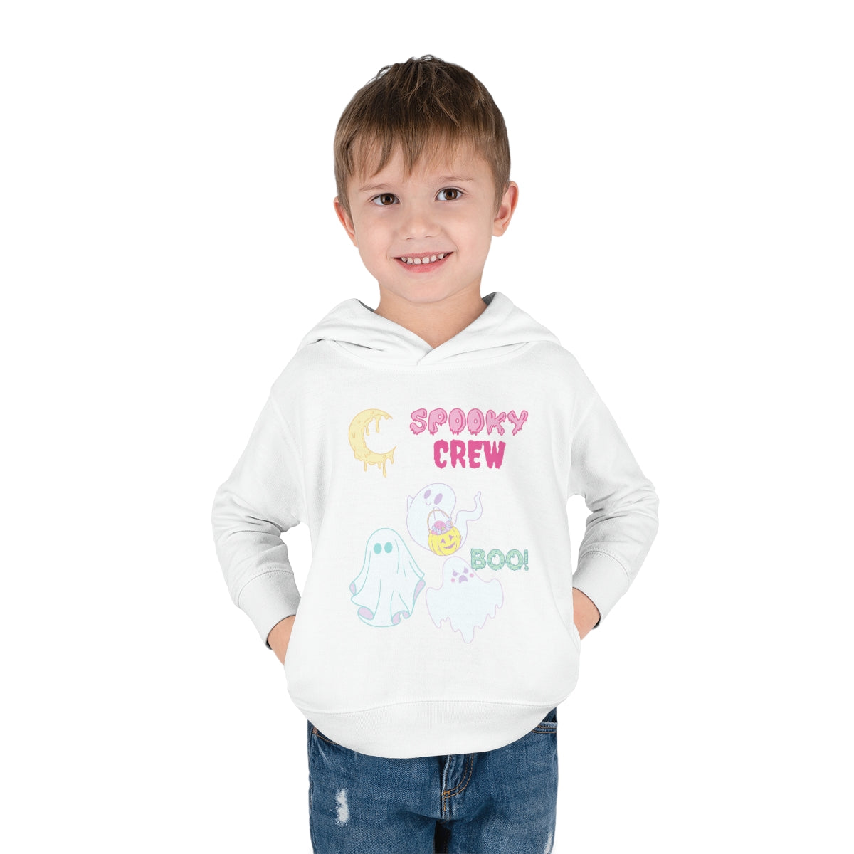 The Spooky Crew BOO Toddler Pullover Fleece Hoodie