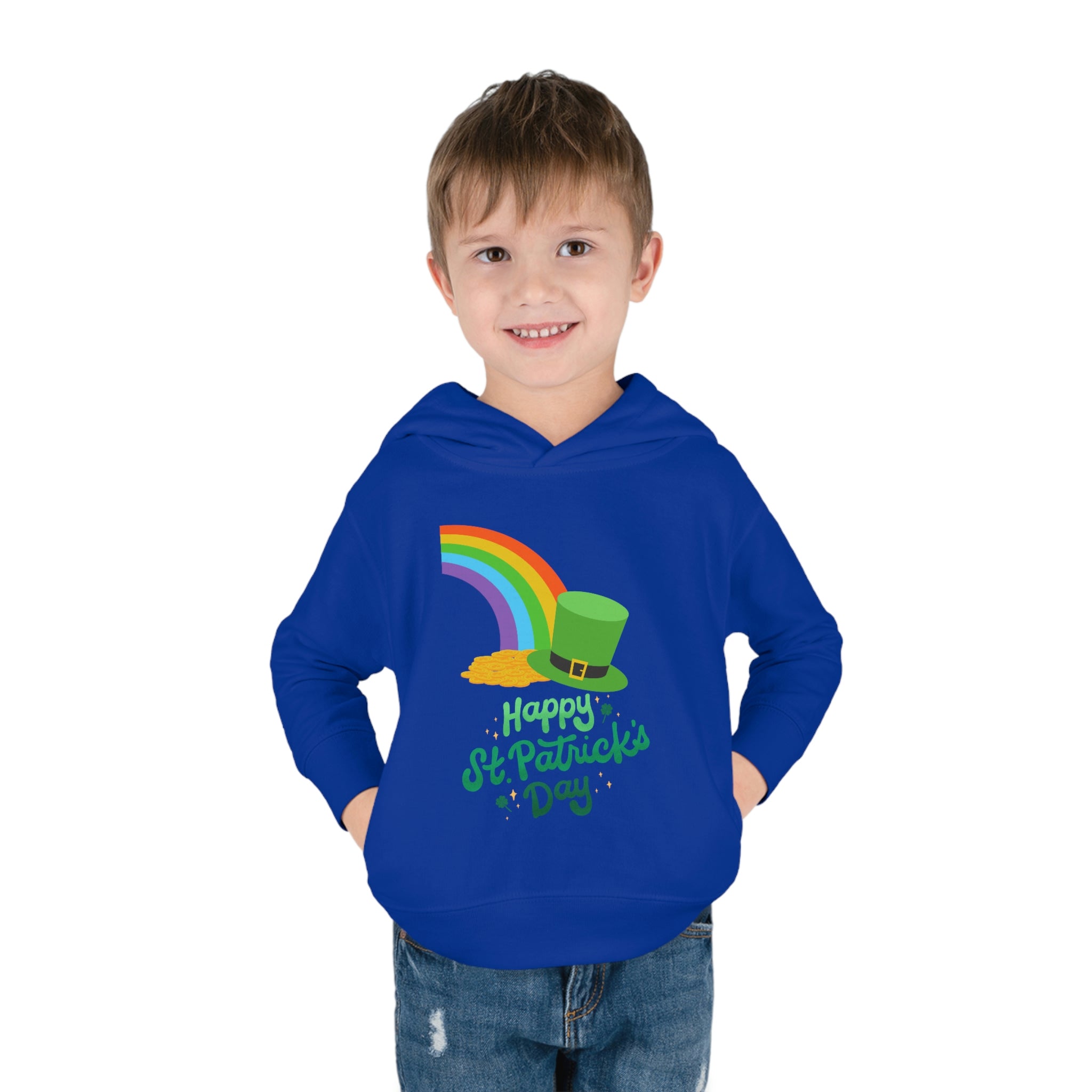 Happy Saint Patrick Day Toddler Pullover Fleece Hoodie