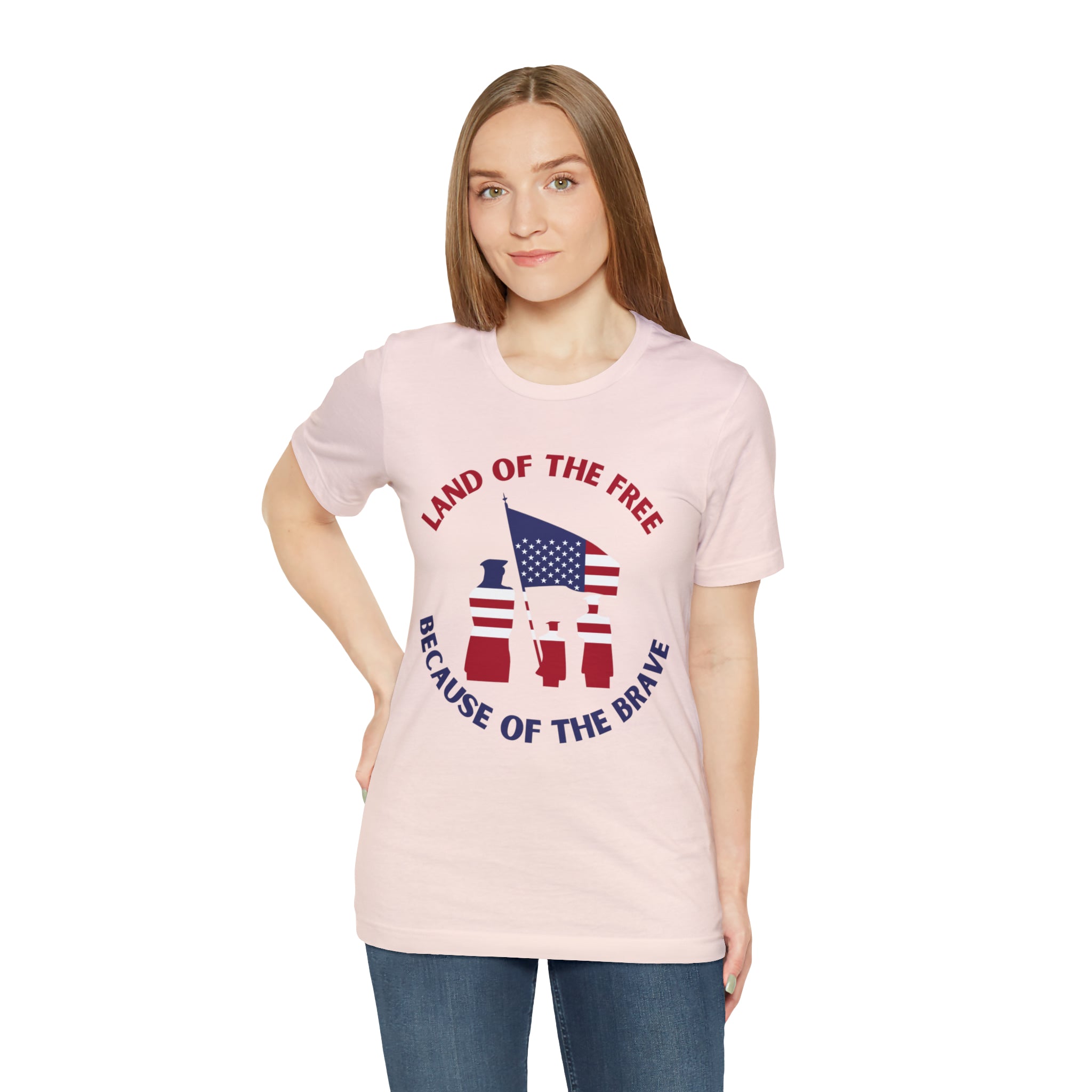 Memorial Day Land Of The Free Unisex Jersey Short Sleeve Tee