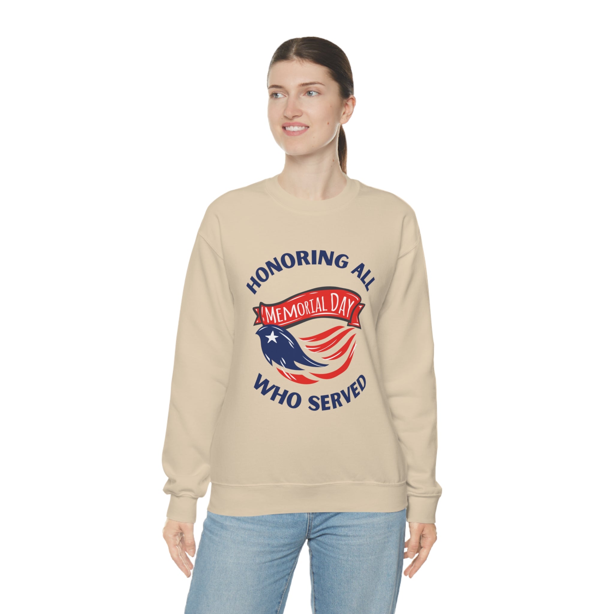 Memorial Day Honoring All Who Served Unisex Heavy Blend™ Crewneck Sweatshirt