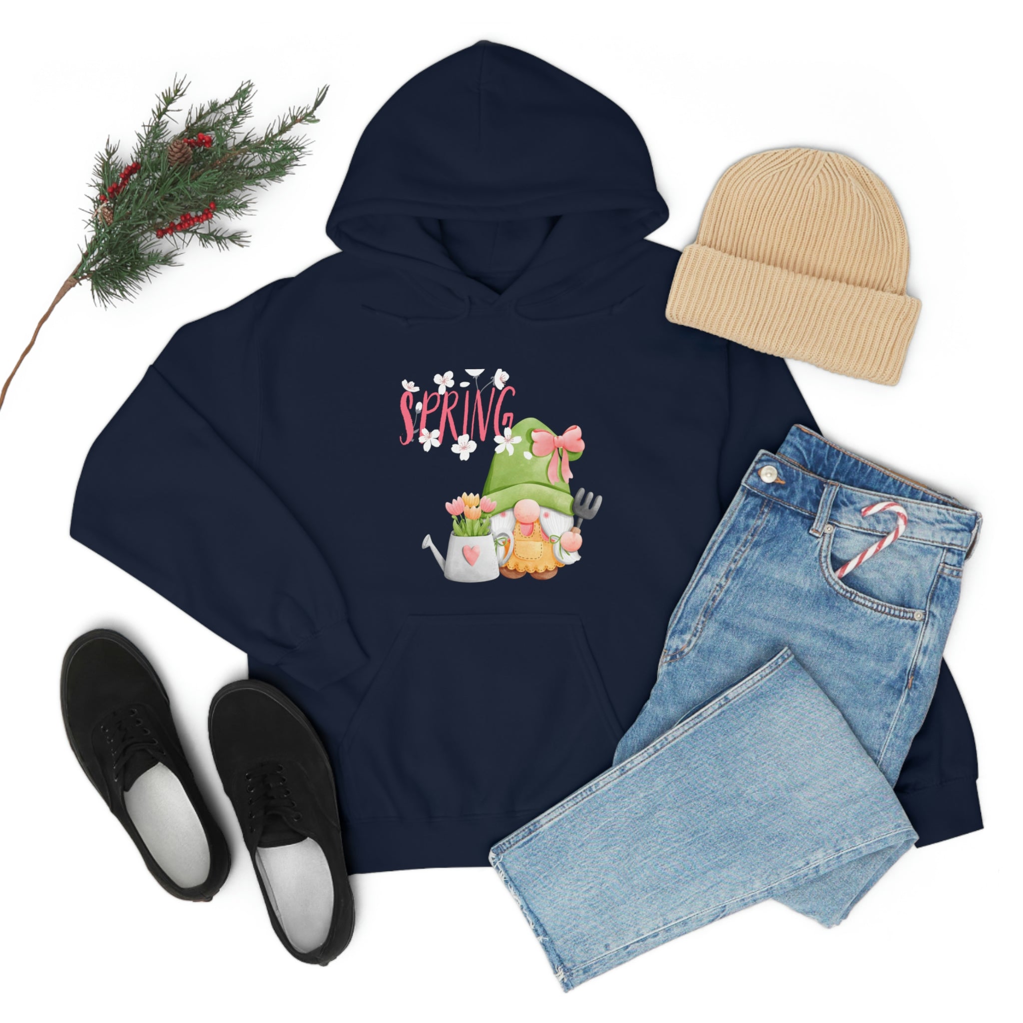 Gnome Happy Spring Unisex Heavy Blend™ Hooded Sweatshirt