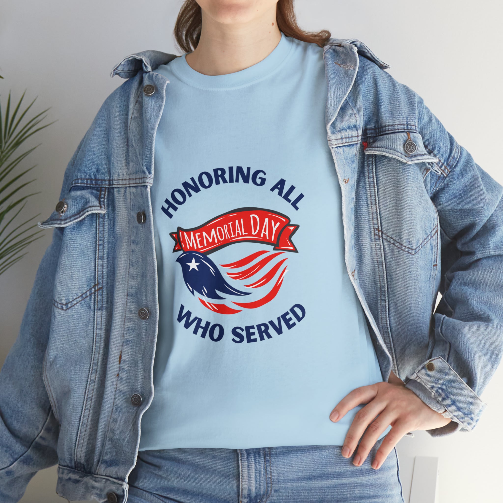 Memorial Day Honoring All Who Served Unisex Heavy Cotton Tee