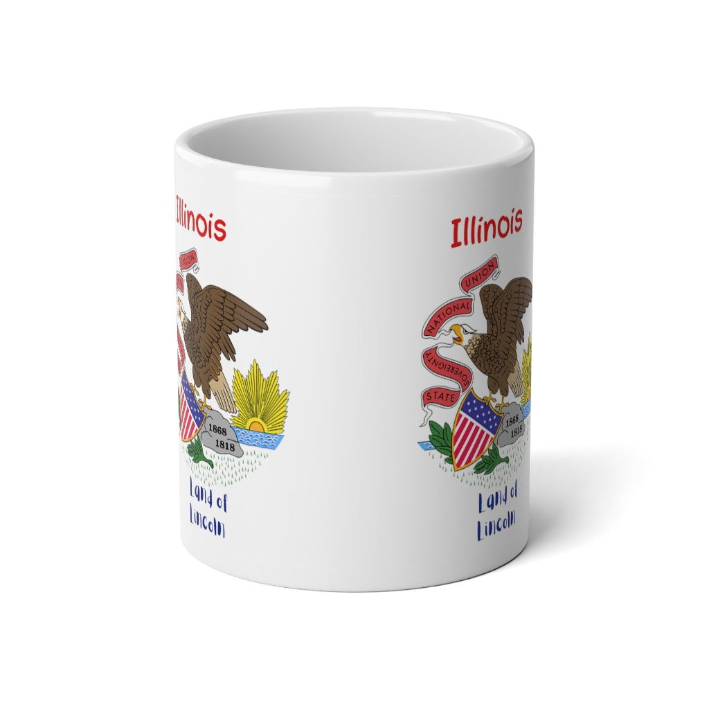 The State of Illinois Flag Jumbo Mug, 20oz