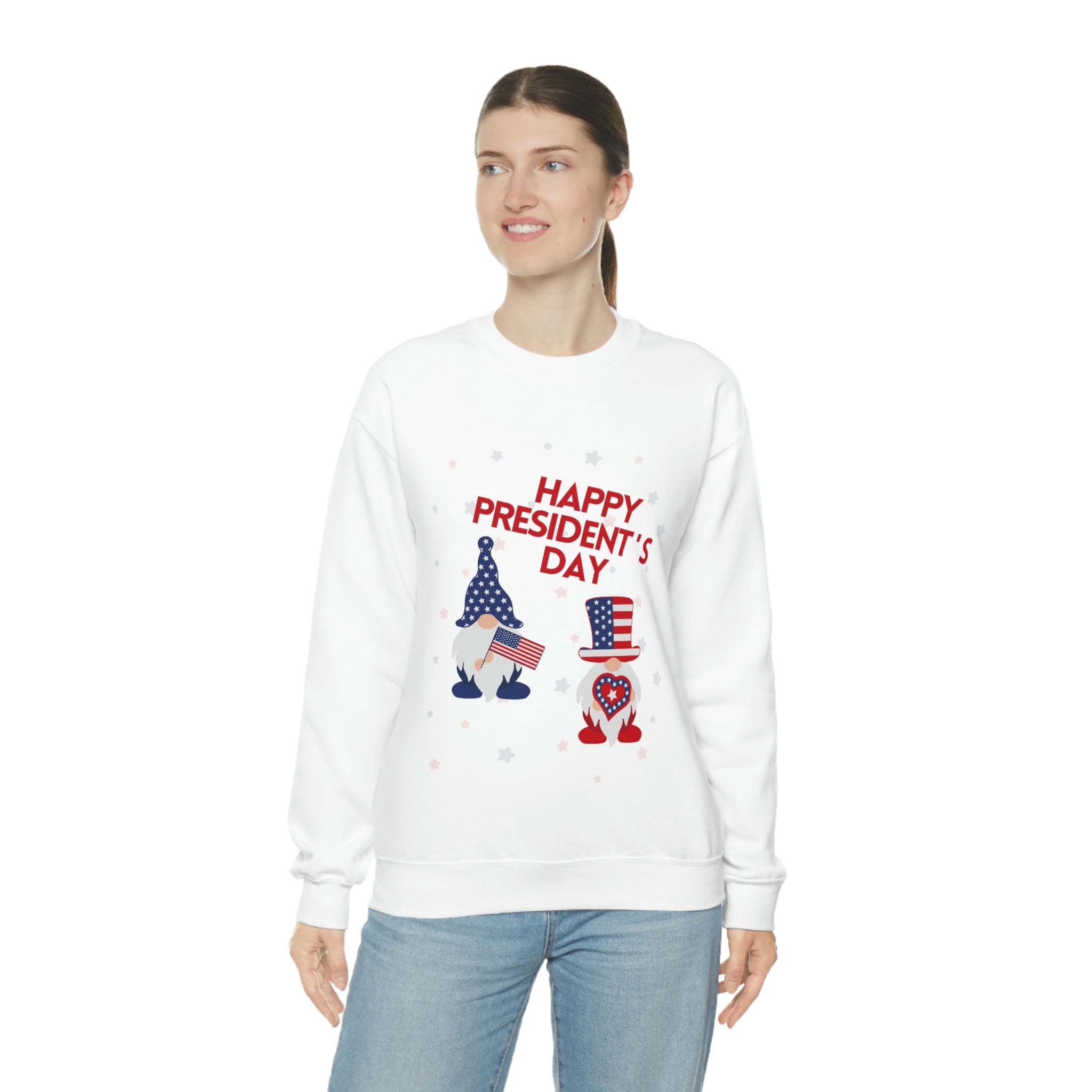 Happy President's Day Gnome Unisex Heavy Blend™ Crewneck Sweatshirt