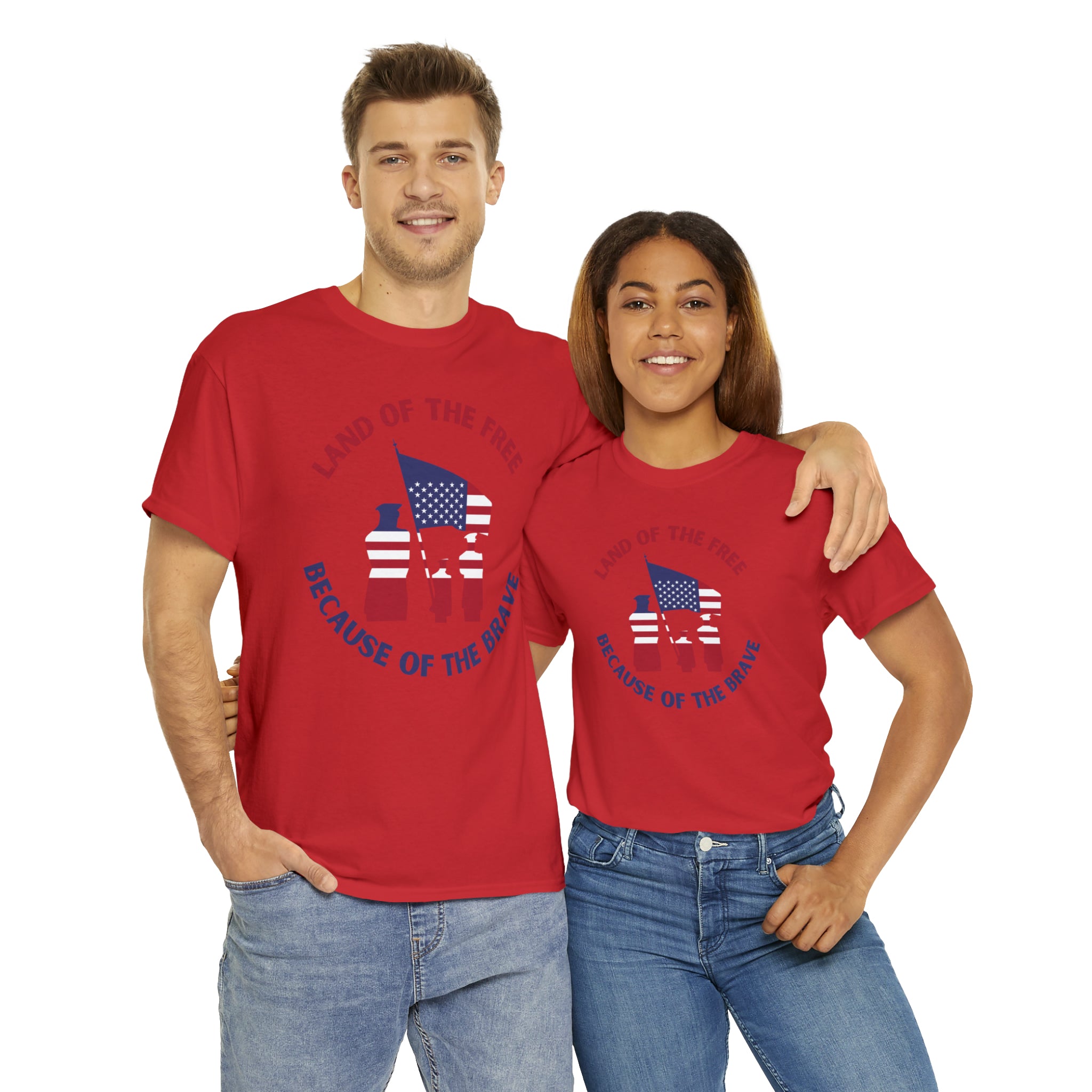 Memorial Day Land of The Free Unisex Heavy Cotton Tee