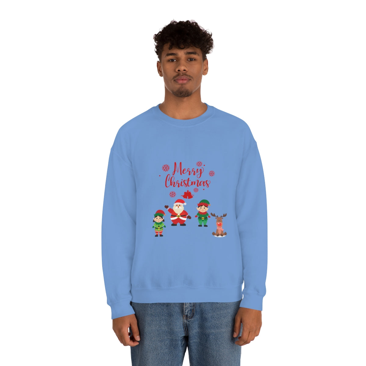 Merry Christmas From Santa & Helpers Unisex Heavy Blend™ Crewneck Sweatshirt