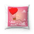 Happy Valentine's Day Spun Polyester Square Pillow