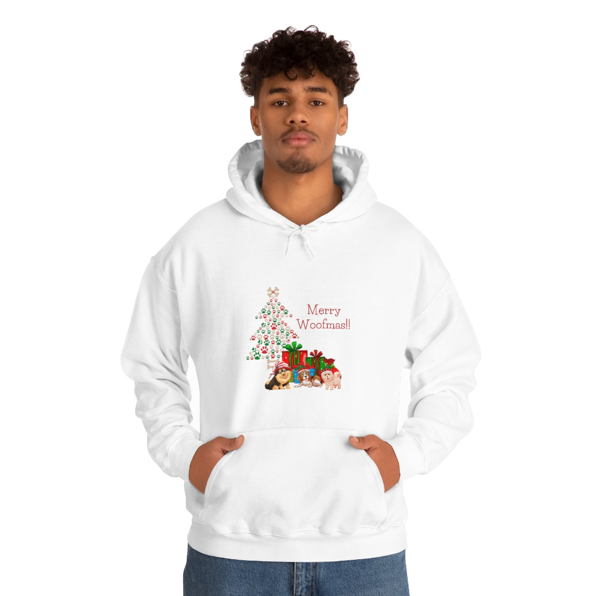 Merry Woolfmas Unisex Heavy Blend™ Hooded Sweatshirt