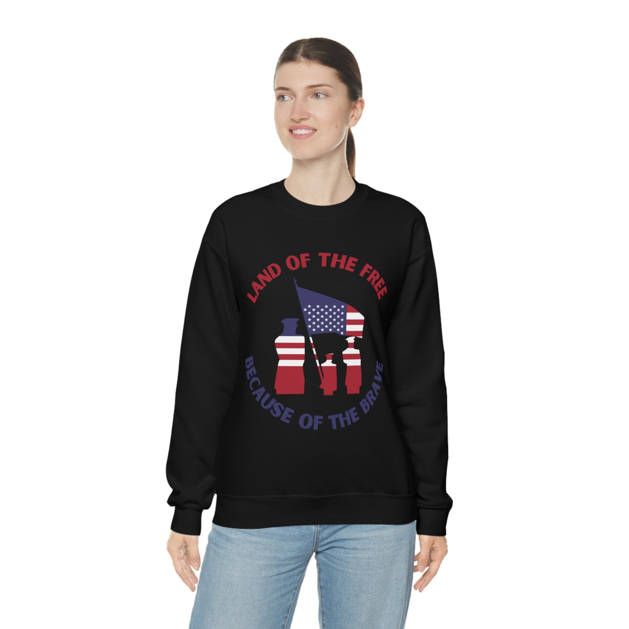 Memorial Day Land Of The Free Unisex Heavy Blend™ Crewneck Sweatshirt