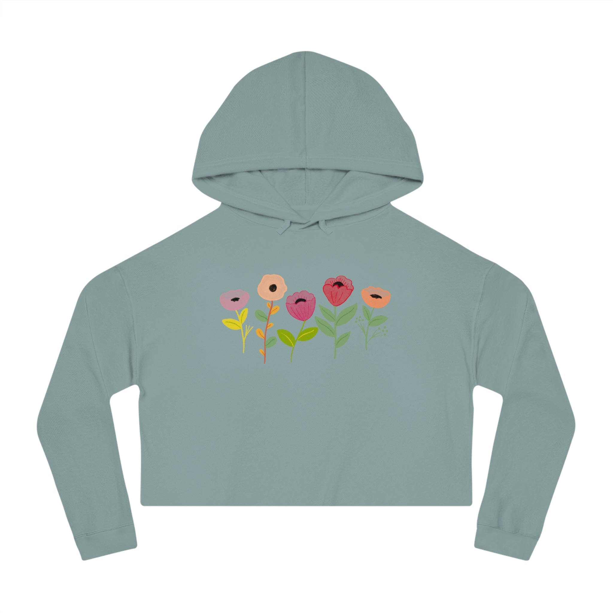 Spring Flowers Women’s Cropped Hooded Sweatshirt