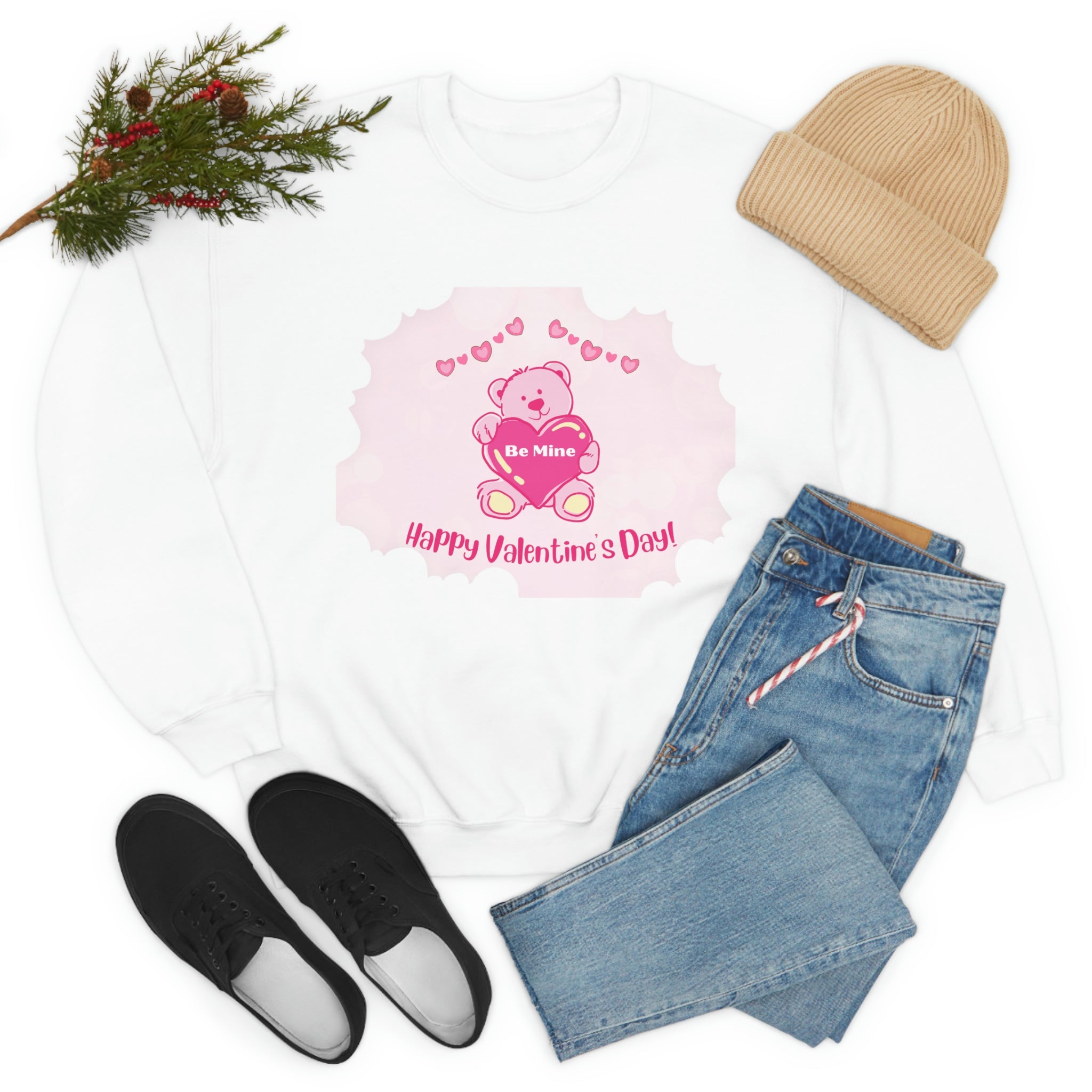 Happy Valentine's Day Be Mine Unisex Heavy Blend™ Crewneck Sweatshirt