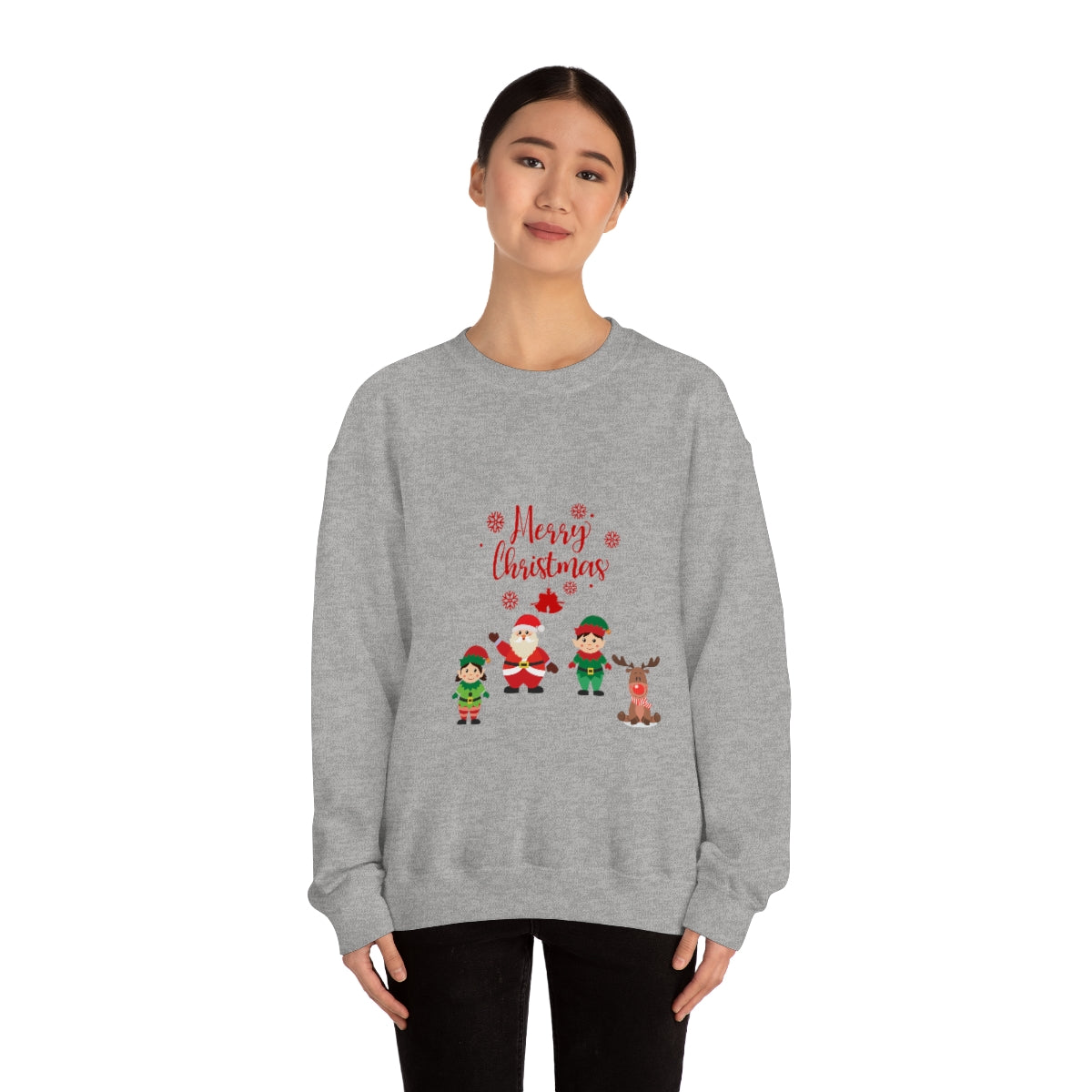 Merry Christmas From Santa & Helpers Unisex Heavy Blend™ Crewneck Sweatshirt