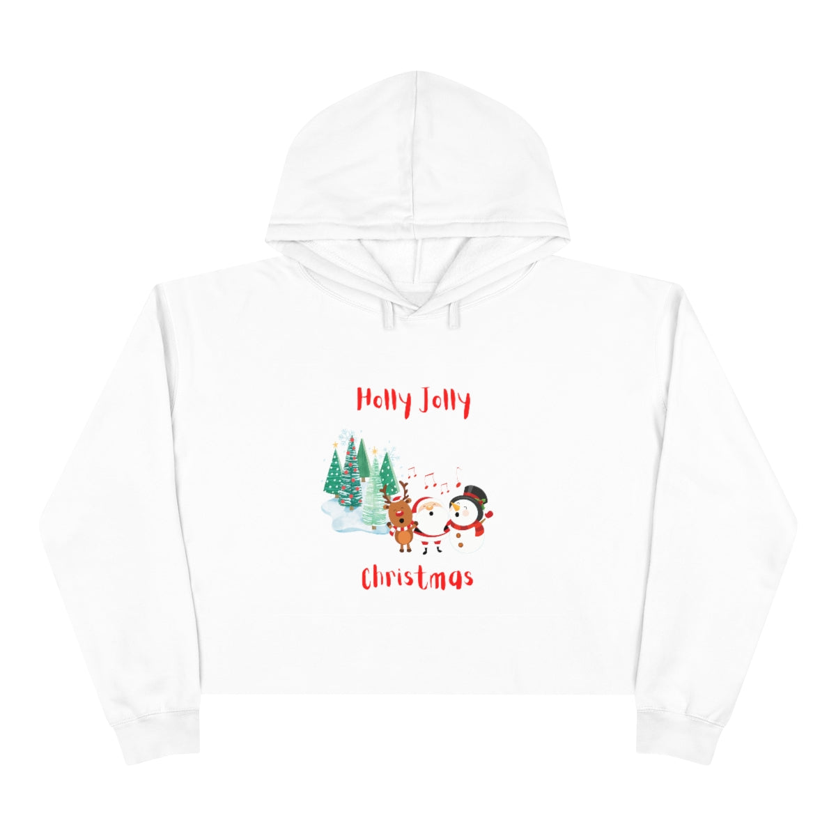 Holly Jolly Christmas Crop Hoodie