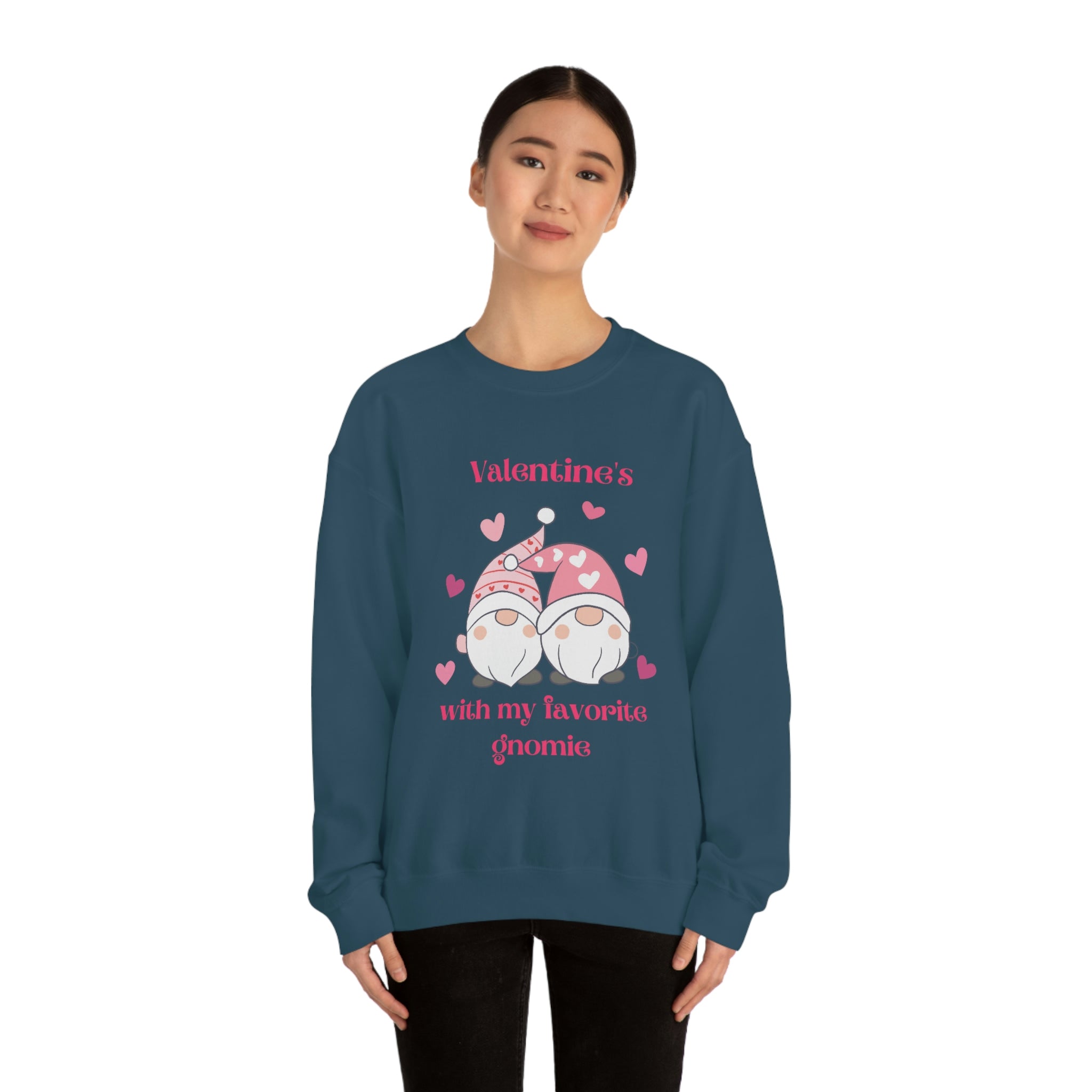 Valentine's With My Favorite Gnomie Unisex Heavy Blend™ Crewneck Sweatshirt