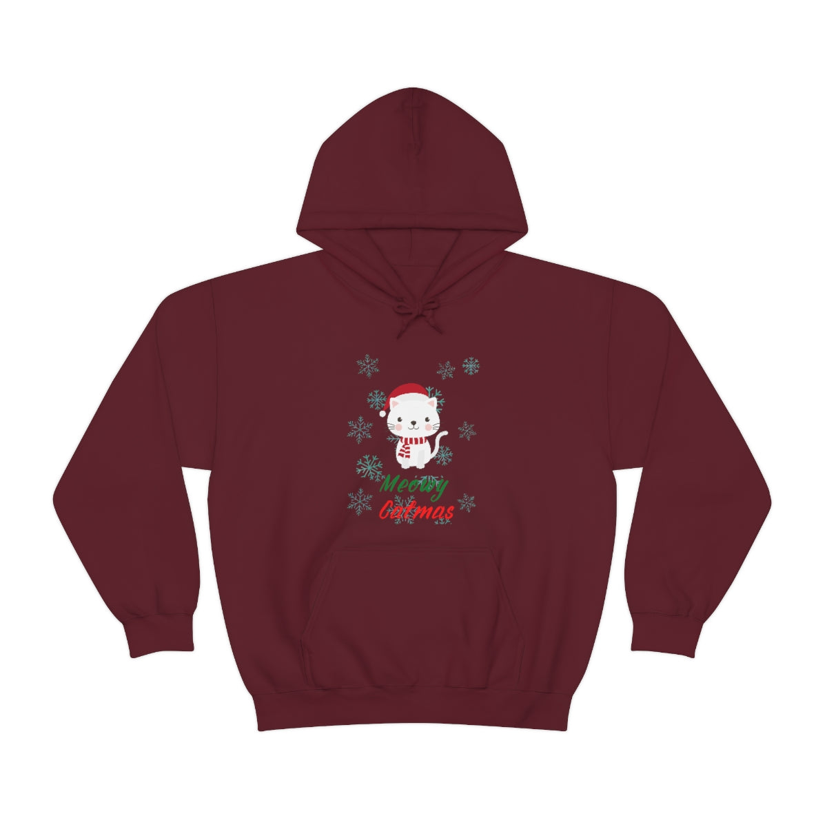 Meowy Catmas Unisex Heavy Blend™ Hooded Sweatshirt