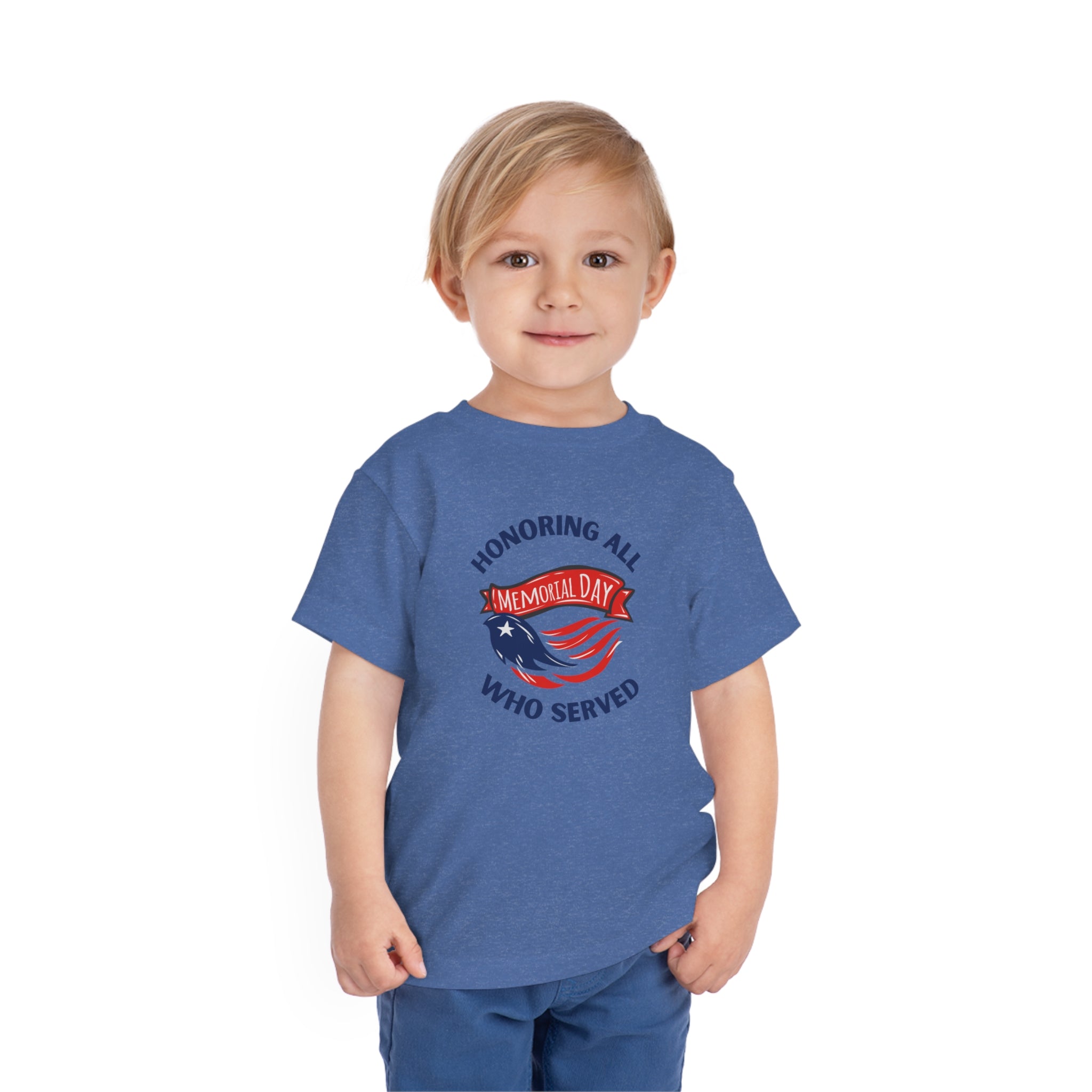 Memorial Day Honoring All Who Served Toddler Short Sleeve Tee