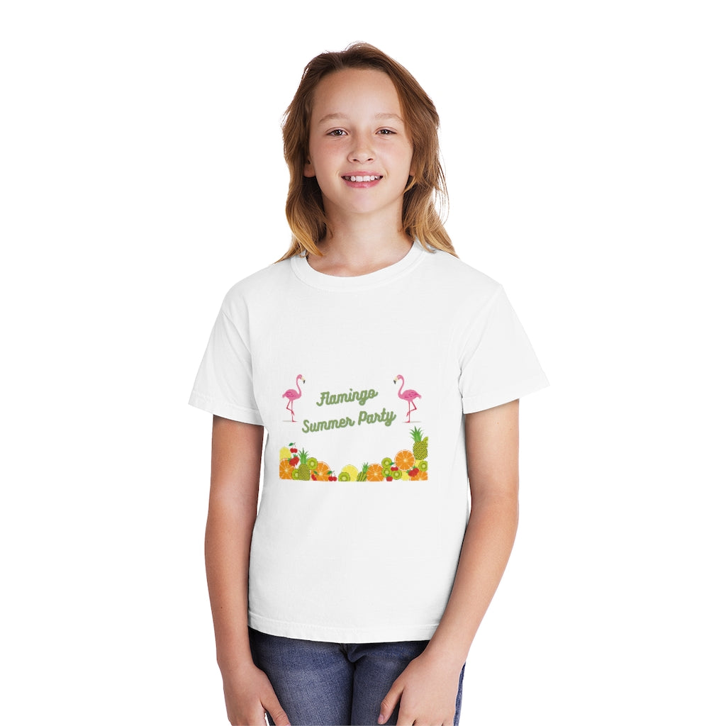 Flamingo Summer Party Youth Midweight Tee