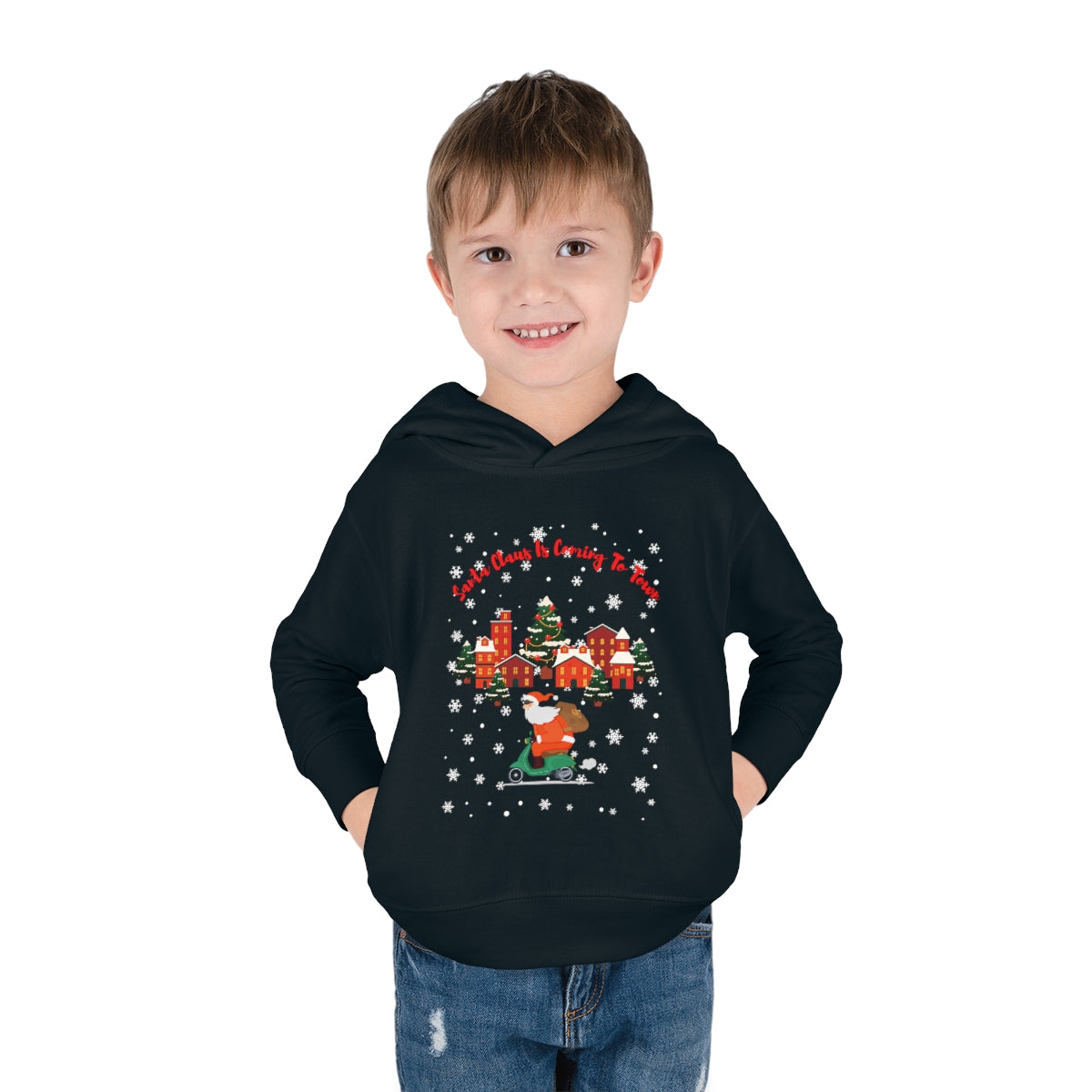 Santa Claus Is Coming To Town Toddler Pullover Fleece Hoodie