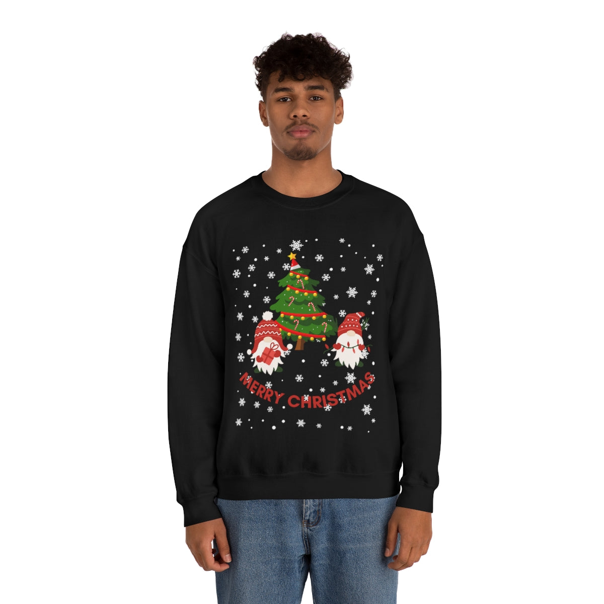 Merry & Bright Holidays Christmas Unisex Heavy Blend™ Crewneck Sweatshirt