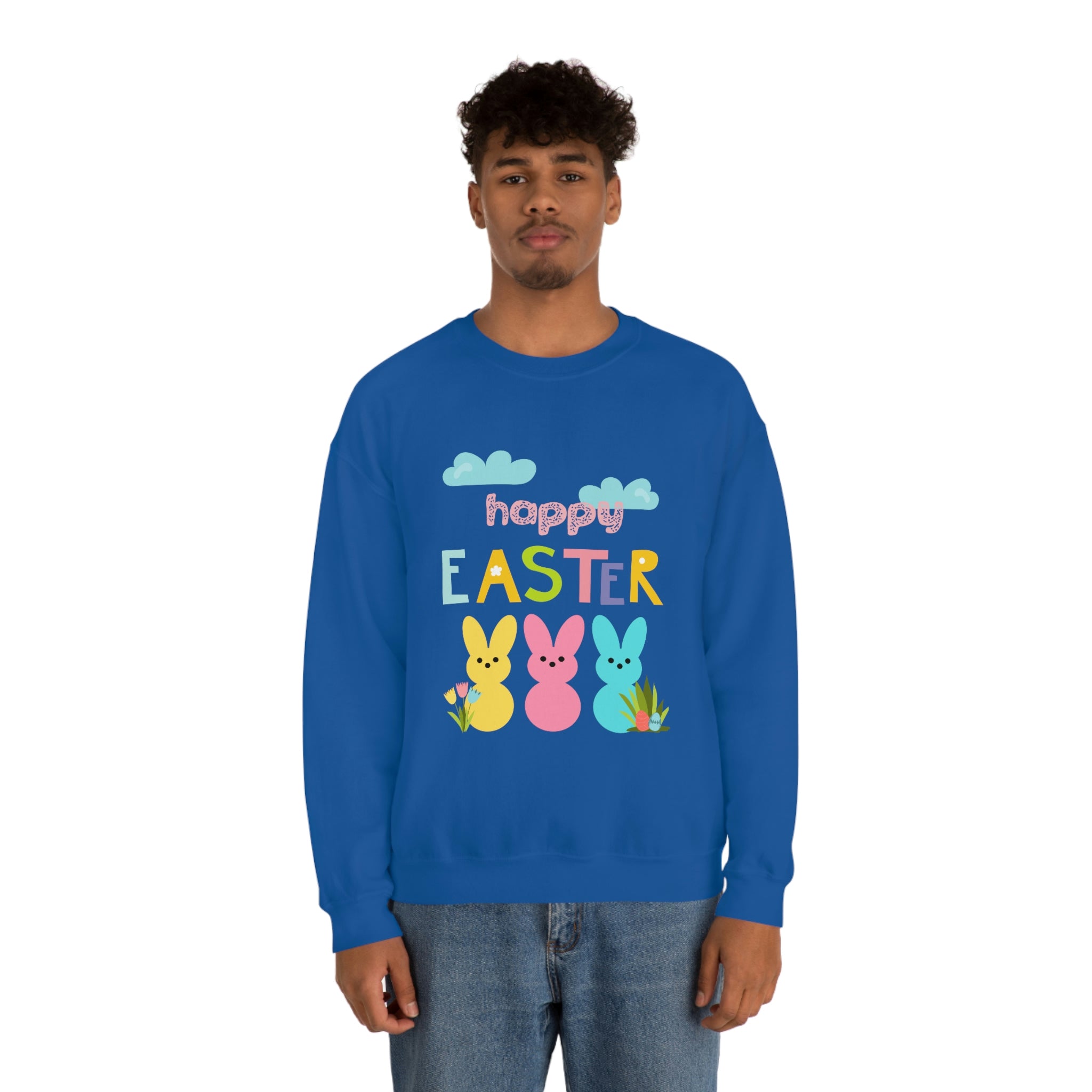 Happy Easter Bunny Unisex Heavy Blend™ Crewneck Sweatshirt