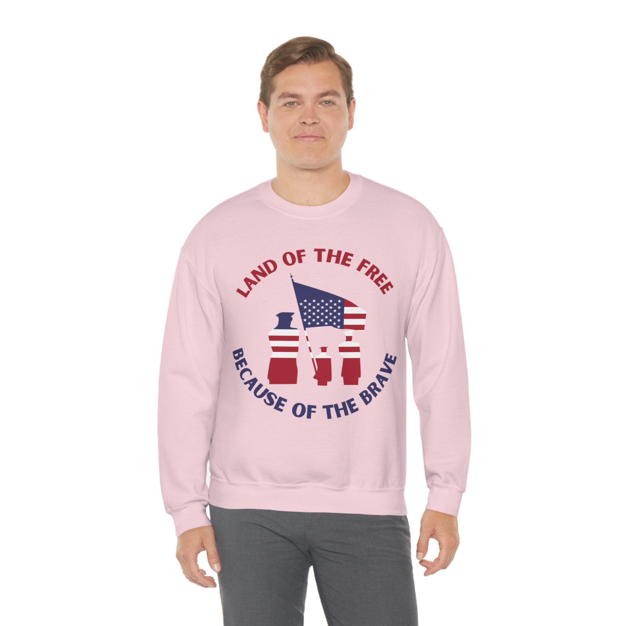 Memorial Day Land Of The Free Unisex Heavy Blend™ Crewneck Sweatshirt