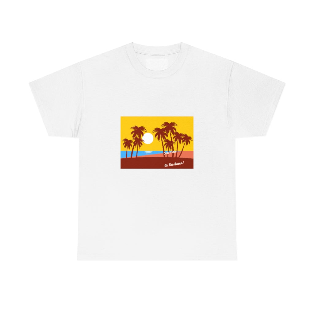 Sun Time At The Beach Unisex Heavy Cotton Tee