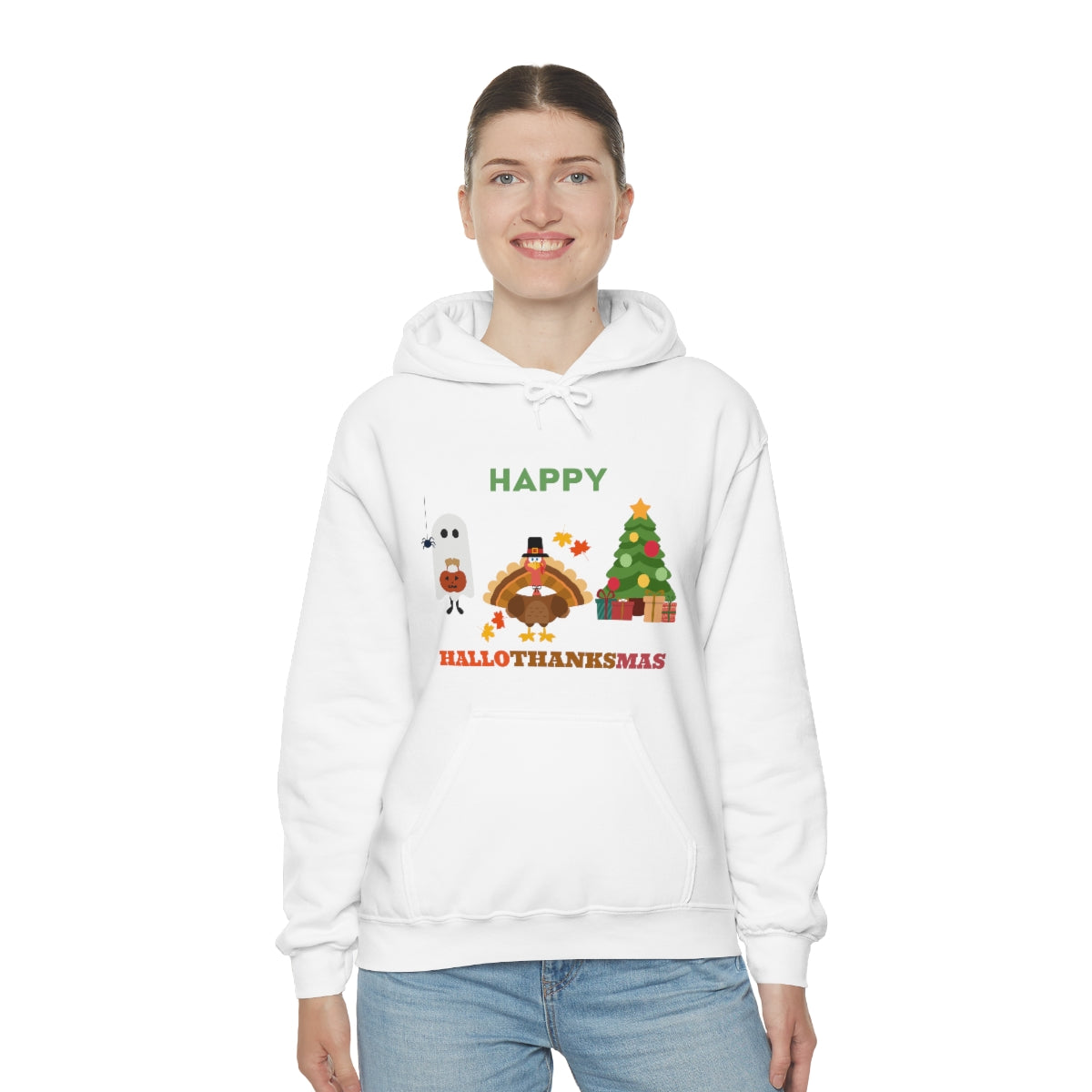 Happy Hallothanksmas Unisex Heavy Blend™ Hooded Sweatshirt