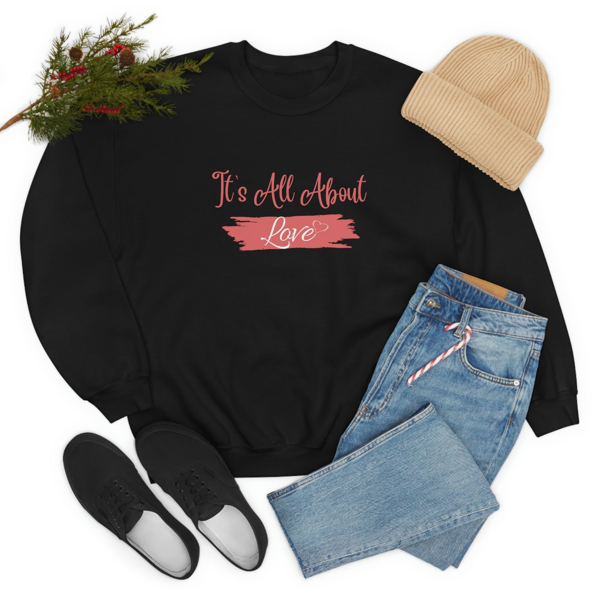 It's All About Love Unisex Heavy Blend™ Crewneck Sweatshirt