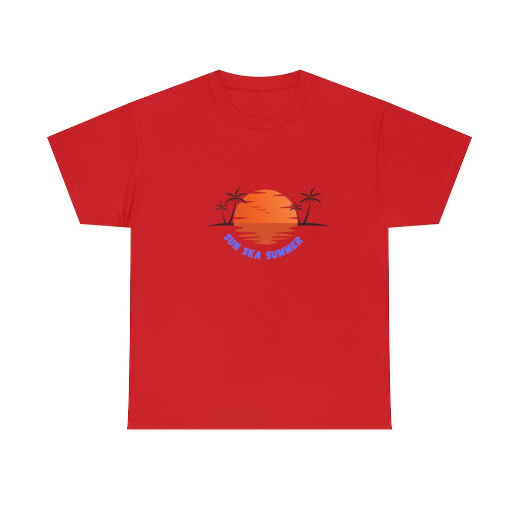 Sun Sea Summer Unisex Heavy Cotton Tee