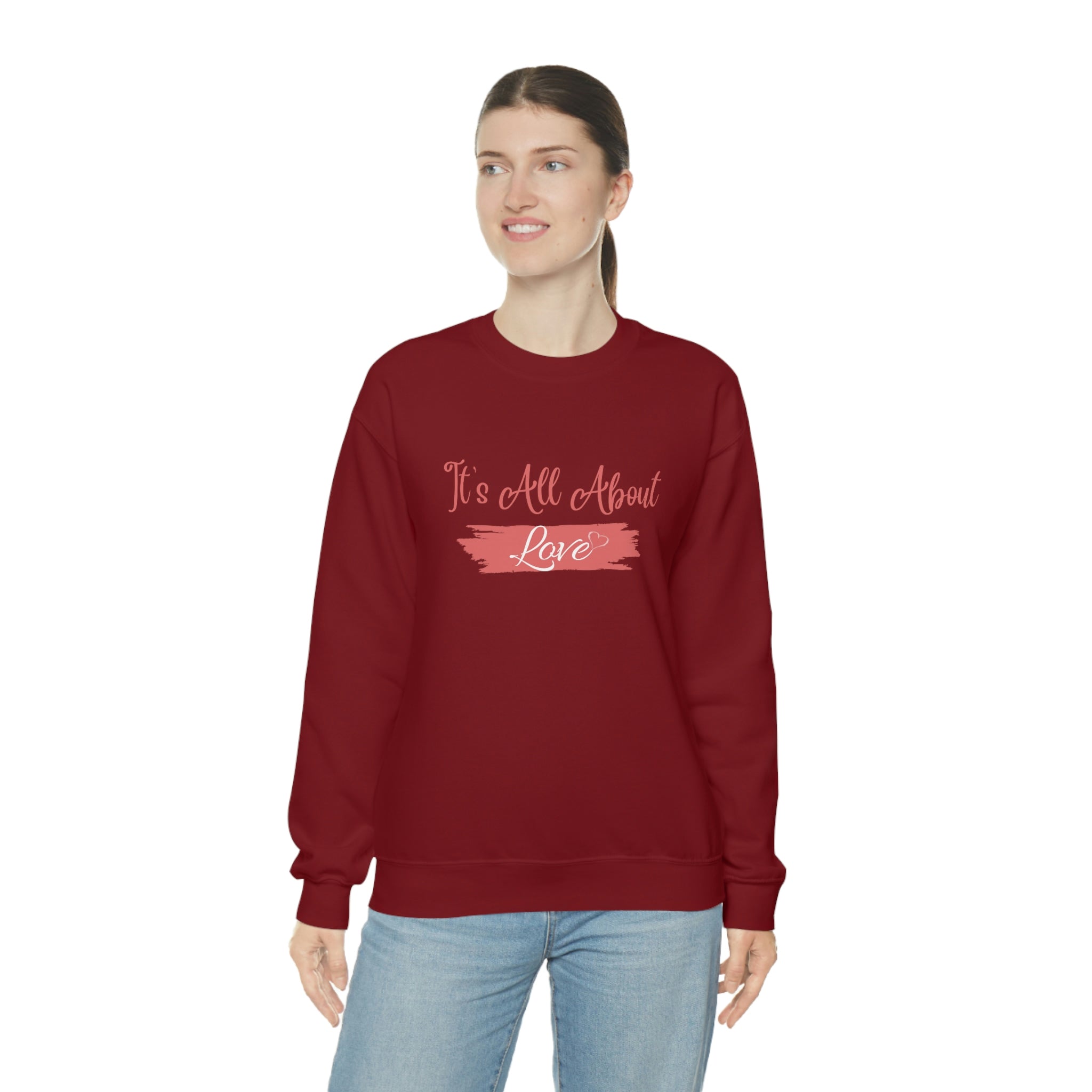 It's All About Love Unisex Heavy Blend™ Crewneck Sweatshirt