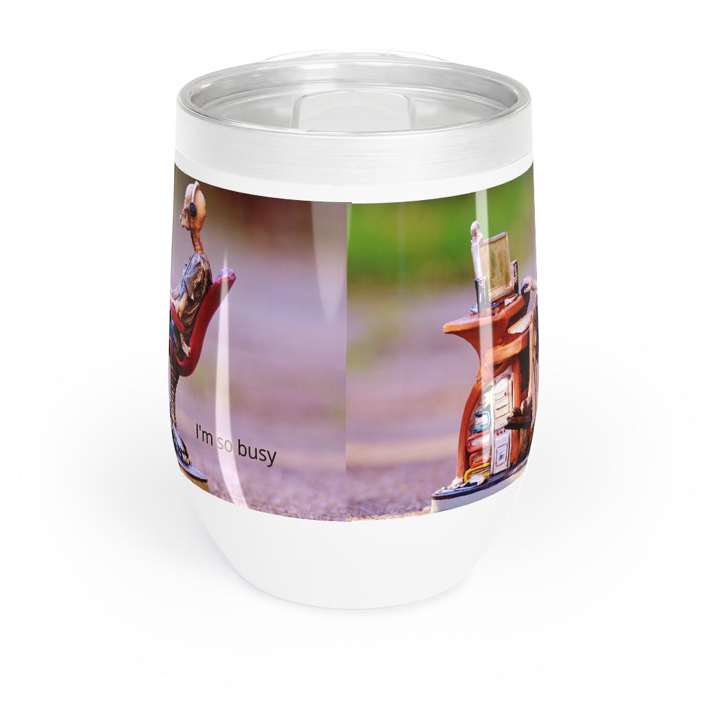 Merry Christmas Rudolf Chill Wine Tumbler