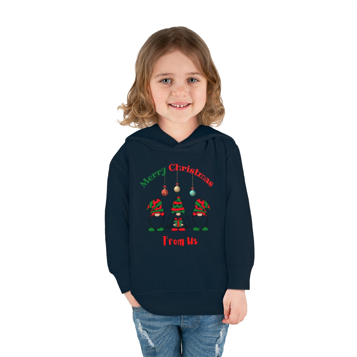 Gnome Merry Christmas Toddler Pullover Fleece Hoodie