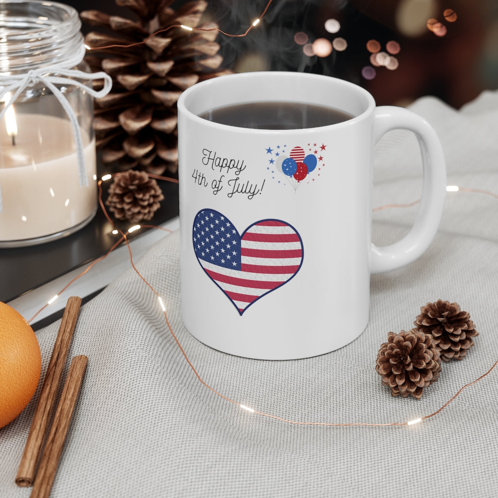 Happy 4th of July Ceramic Mug 11oz