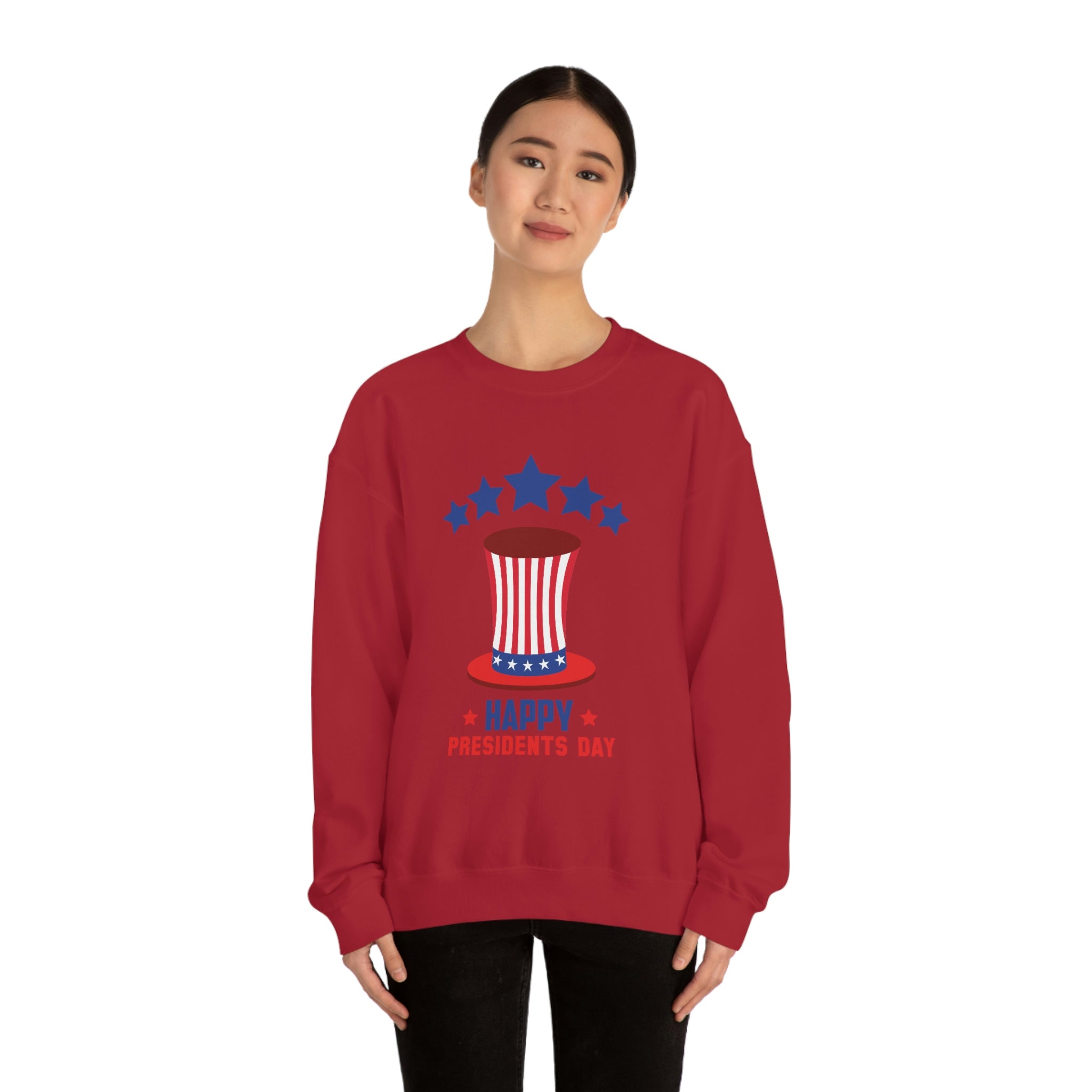 Happy President's Day Hat Unisex Heavy Blend™ Crewneck Sweatshirt