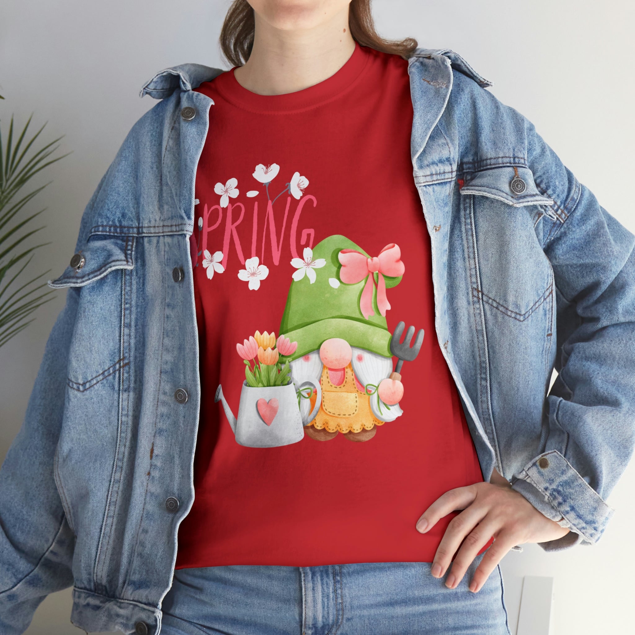 Gnome Happy Spring Unisex Heavy Cotton Tee