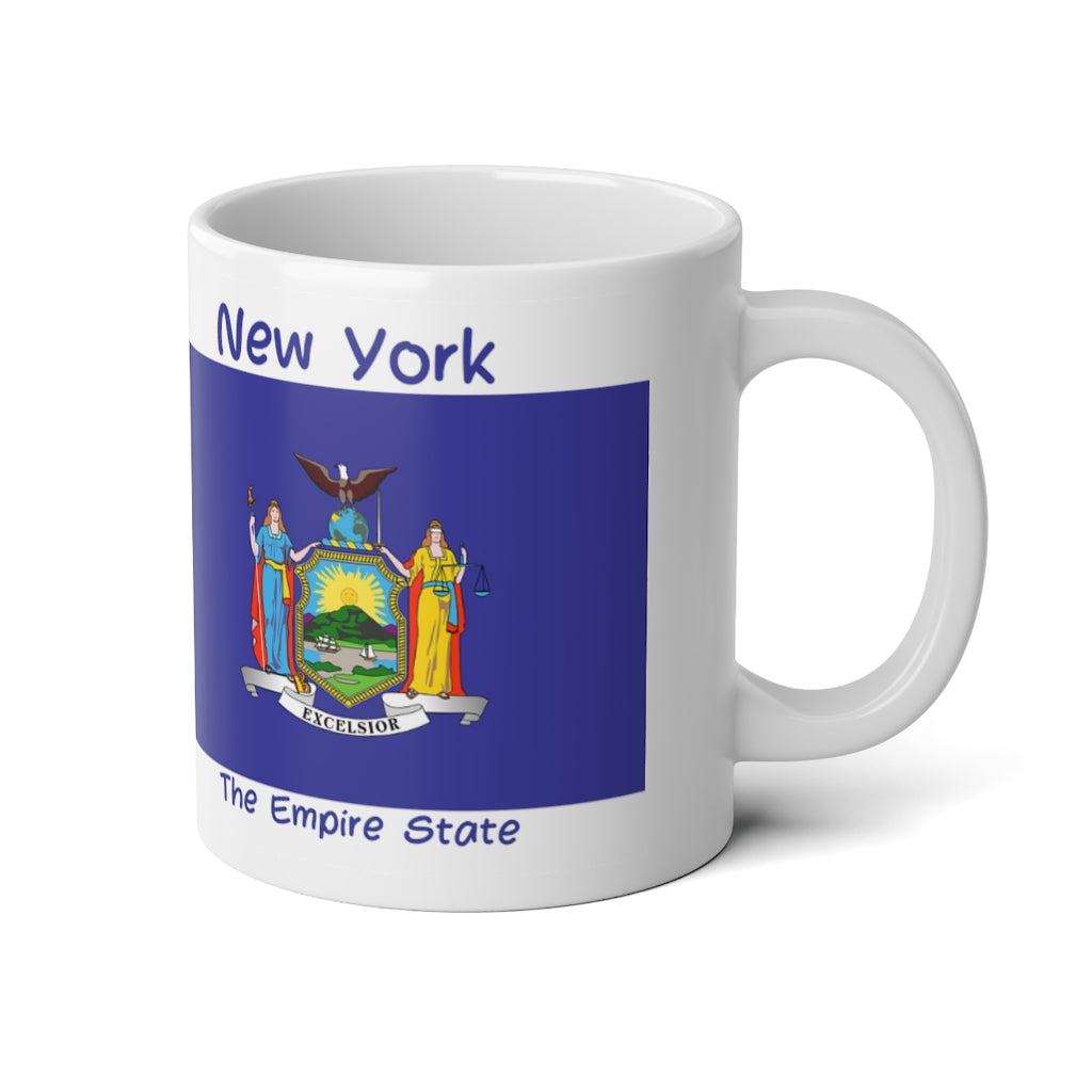 The New York State Flag Jumbo Mug, 20oz