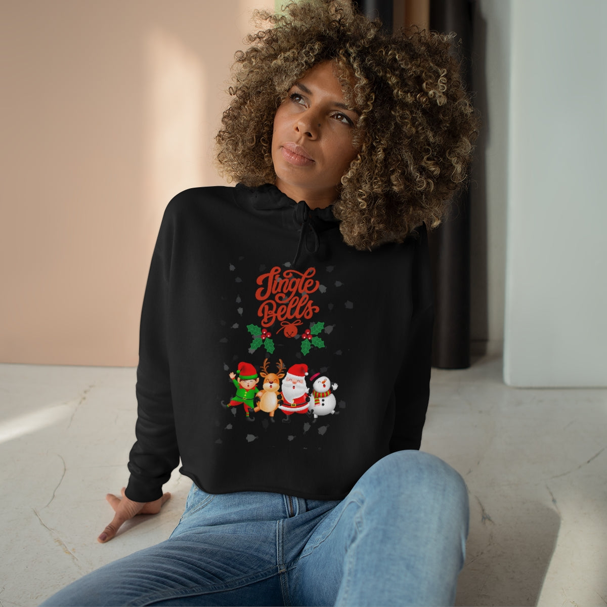 Jingle Bells Crop Hoodie
