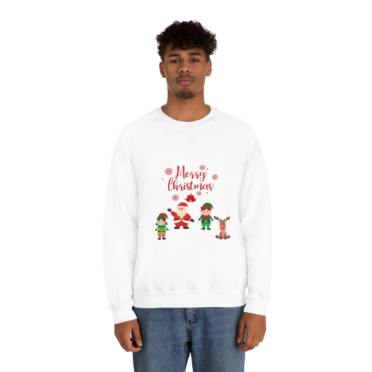 Merry Christmas From Santa & Helpers Unisex Heavy Blend™ Crewneck Sweatshirt