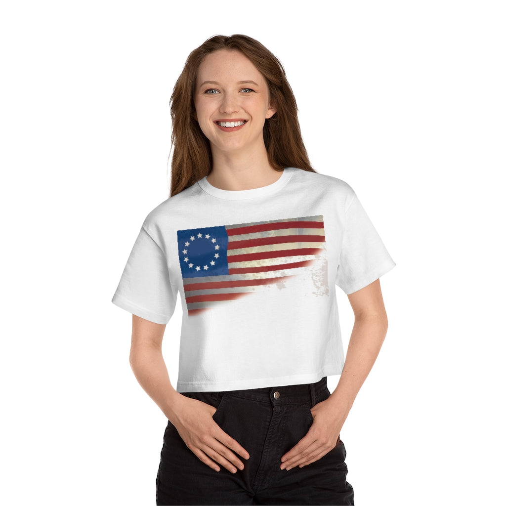 My Flag Champion Women's Heritage Cropped T-Shirt