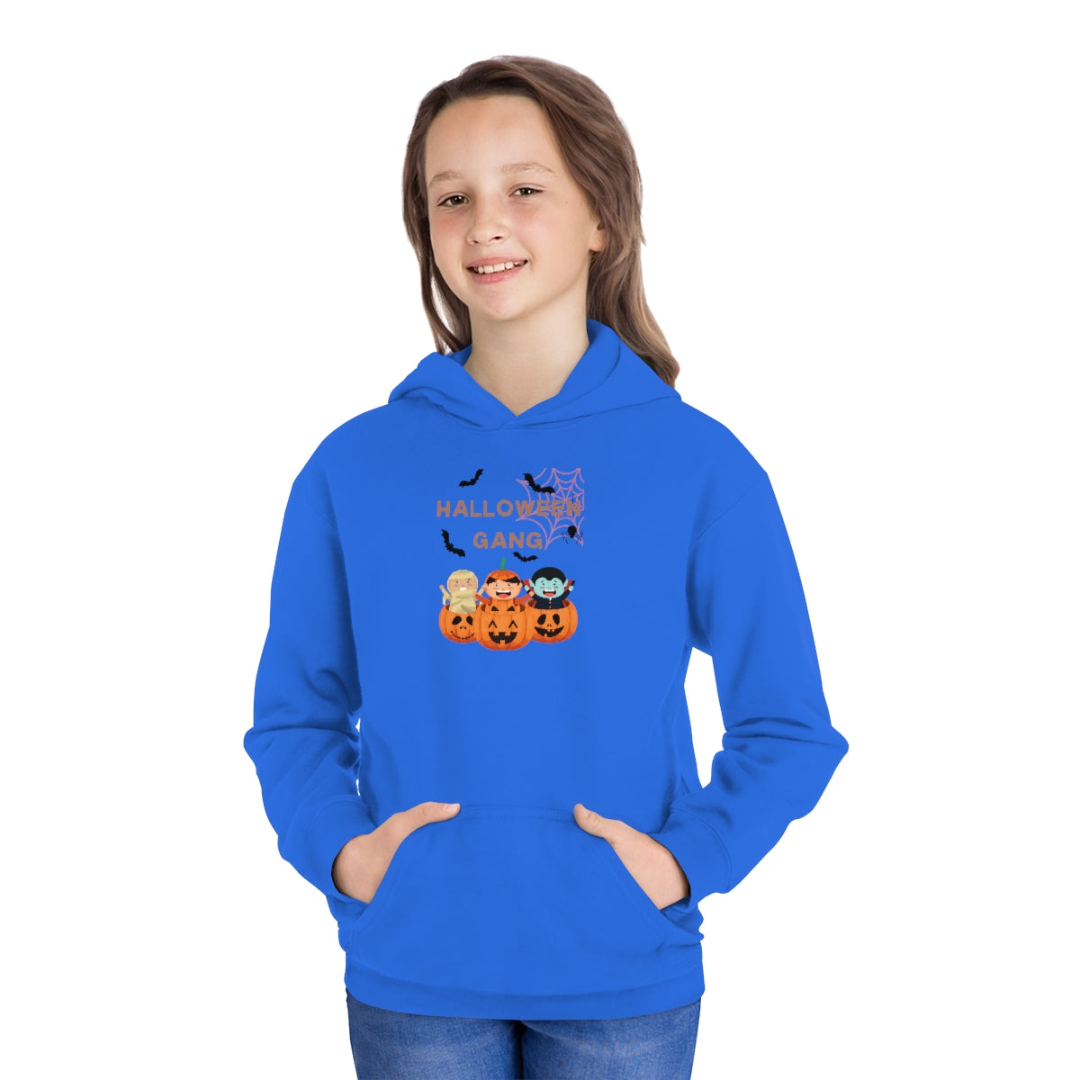 The Happy Halloween Pumpkin Gang Youth Fleece Hoodie