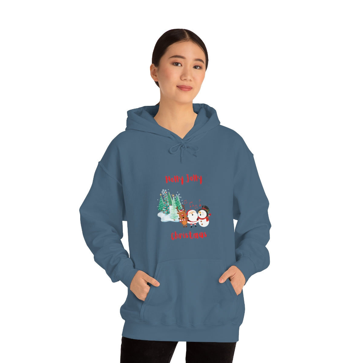 Holly Jolly Christmas Unisex Heavy Blend™ Hooded Sweatshirt